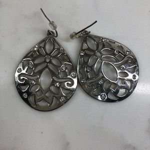 Silver statement earrings